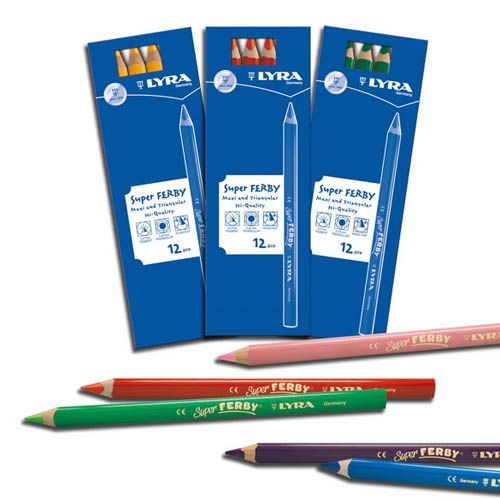 LYRA Super FERBY lackiert 12 Stifte karmoisin