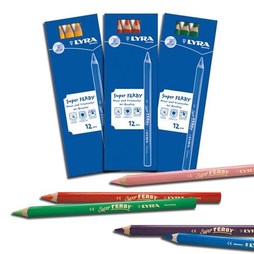 LYRA Super FERBY lackiert 12 Stifte preußischblau