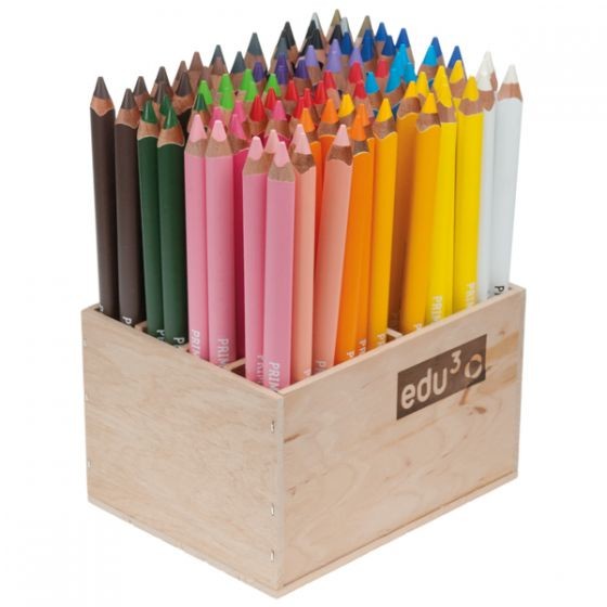 edu³ Jumbo tri Farbstift Holzaufsteller H96 in 22 Farben