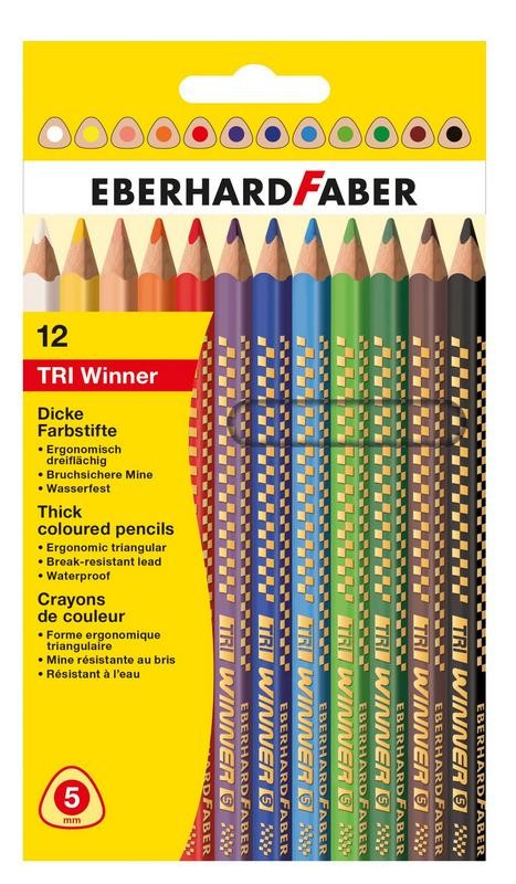 12 Regenbogenfarbstifte Tri WINNER von Eberhard Faber