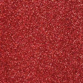 5 x Moosgummiplatte Glitter Rot 200 x 300 x 2 mm