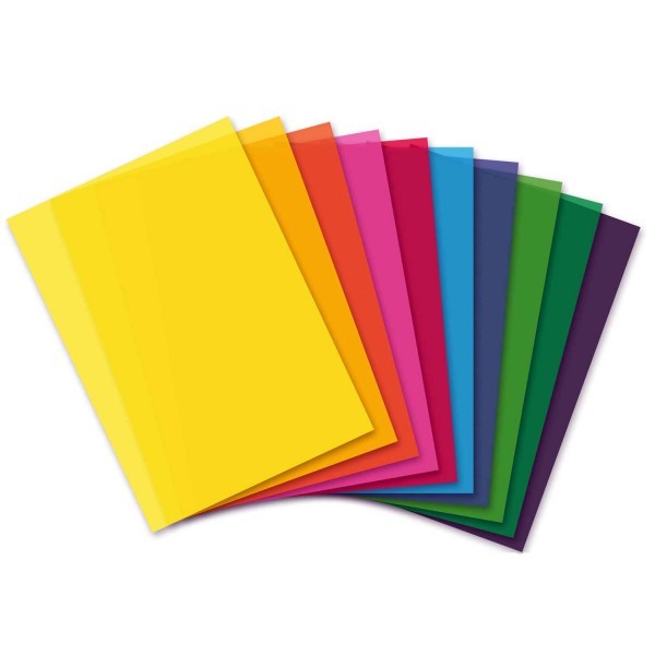 Transparentpapiermappe, 42g/m² 18,5x29,7cm, 10 Blatt, farbig sortiert