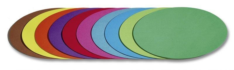 Faltblätter 70g/m², oval 9x16cm 500 Blatt, farbig sortiert