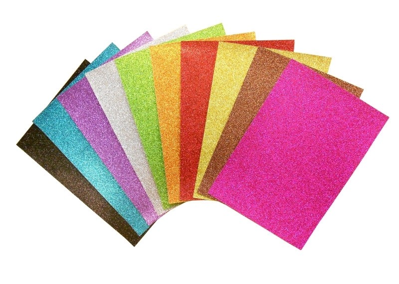 Glitterkarton Bunt sortiert A4, 21x29,7cm/ 20stk. 200g/m2