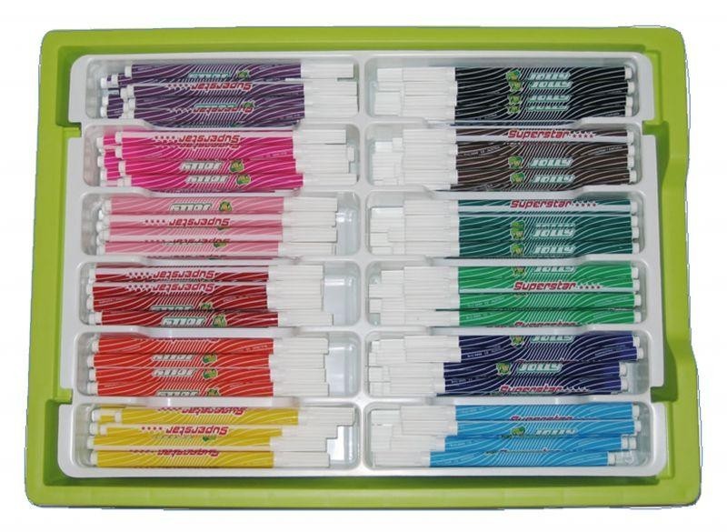 Kindergartenbox Jolly Fasermaler Superstars 180 Stück in 12 Farben