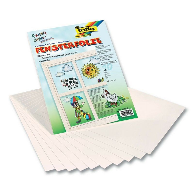 Mobilefolie transparent 0,2mm 23x33cm, 10 Blatt, farblos