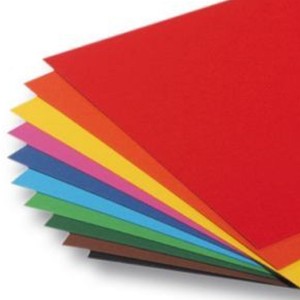 Fotokarton 300g/m², 50x70cm, 10 Bogen farbig sortiert