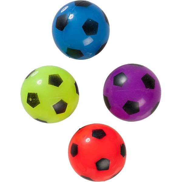 Leuchtflummi Fussball 4 Stück Auslaufartikel