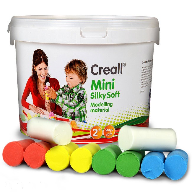 Creall Mini Modelliermasse 1100g in 5 Farben für Kinder ab 2 Jahren in Primärfarben