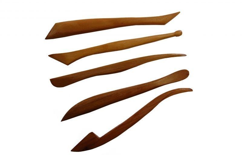 Modellierspachtel-Set aus Holz 5 Teile
