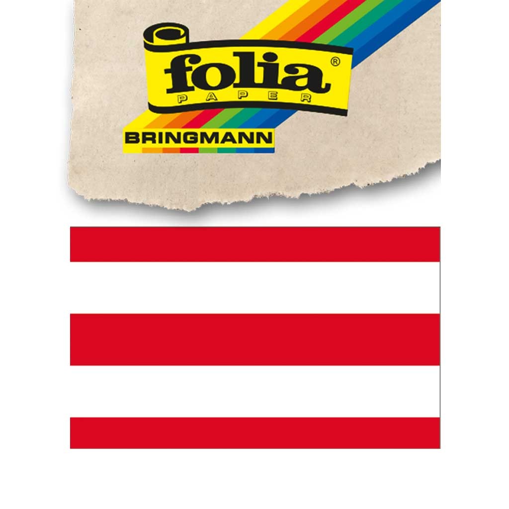 Fotokarton mit Streifen 300g/m², 50x70cm 10 Bogen, rot/weiß