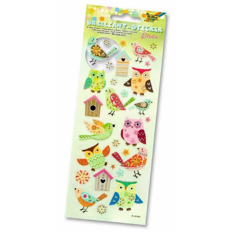 Brilliant Sticker BIRDS, ca.10x23cm 1 Blatt