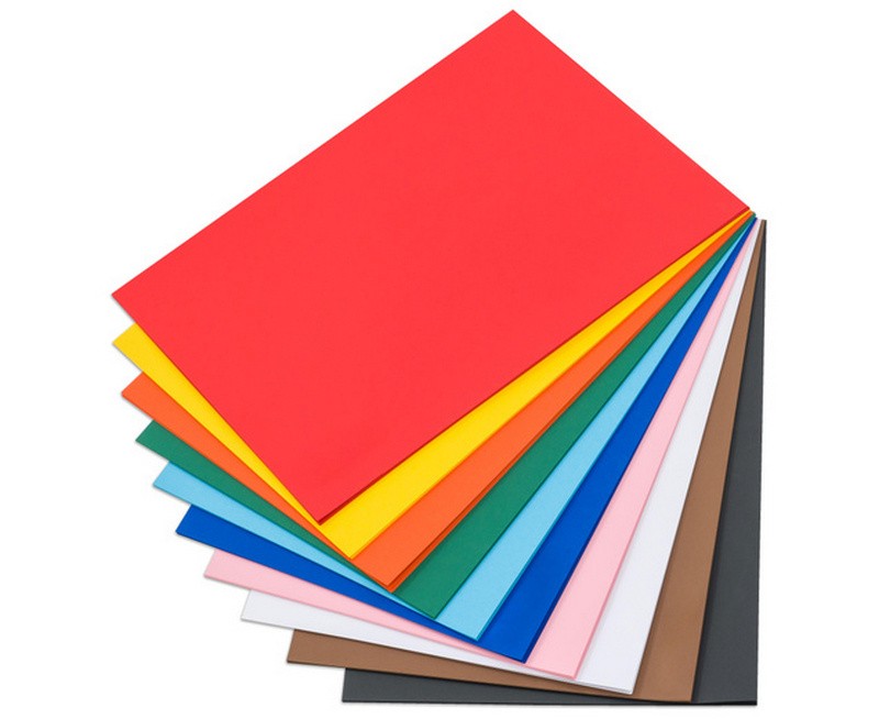 Tonkarton genarbt 220g/m², 50x70cm 100 Bogen in 10 Farben