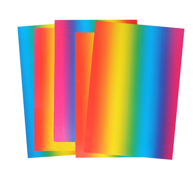 Regenbogenpapier 100g/m², einseitig 49x69cm, 50 Bogen, glänzend, sortiert