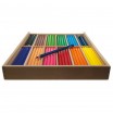 edu³ Jumbo tri Farbstift Schulbox Holz H144, Box 144 Stück in 12 Farben