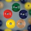5 x Holzperlen farbig sortiert, 12mm, Bohr 3,0mm, 30stk
