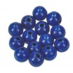 5 x Holzperlen blau, 14mm, Bohr 3,0mm, 18stk