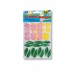 Moosgummi Glitter-Sticker, 40 Stück Blumen, grün/gelb/pink sortiert